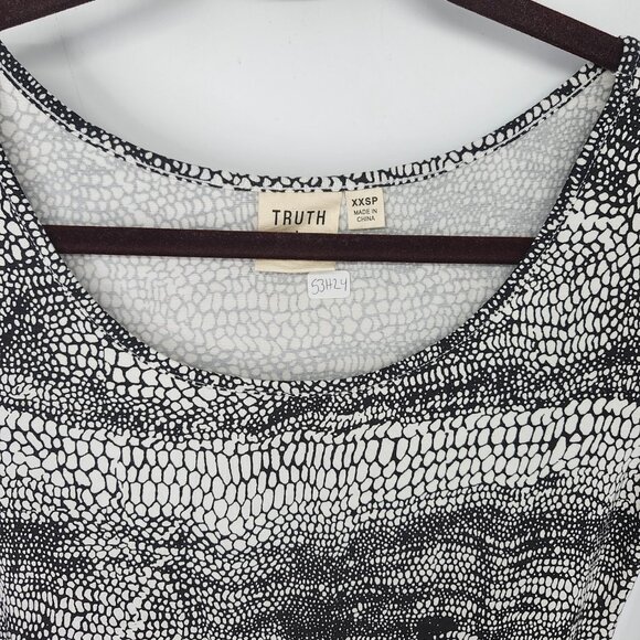 Truth + Style Women's Printed Knit Bubble Hem Dress Abstract Dot XXSP NWOT - Picture 3 of 4